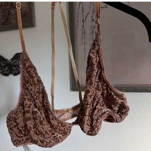 Free People Adjustable Velvet Bralette